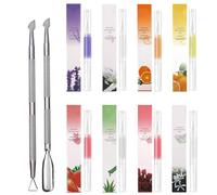 Olio per Cuticole per Unghie Penna, Nail Care Pen, Cura Delle Unghie Oil Pen Nutriente, Cuticle Revitalizer Nail Oil Pen Idratante Riparare la Cuticola, 8PCS con Spinta in Acciaio Olio per Armature