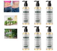 Olio per il corpo al rosmarino, olio per il corpo idratante anti invecchiamento rassodante al collagene, olio da massaggio idratante leggero non grasso per braccia e corpo, olio per il corpo (6PCS)