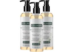 Olio per il corpo al rosmarino, olio per il corpo idratante anti invecchiamento rassodante al collagene, olio da massaggio idratante leggero non grasso per braccia e corpo, olio per il corpo (3PCS)