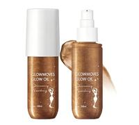 Olio per il corpo Body Golden Shimmer, olio nutriente e scintillante per un effetto glow, olio schiarente e illuminante con vitamina E per tutto il corpo - Ideale per il palcoscenico