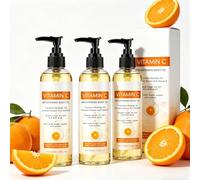 Olio per il corpo rassodante alla vitamina C, olio per il corpo, correttore corpo, idratazione e bagliore, cura anti età per viso e corpo contro le rughe, linee sottili, formula delicata (confezione