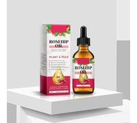 Olio per il viso di rosa canina, olio di rosa canina, olio di rosa canina spremuto a freddo, crema idratante contro l'invecchiamento, la cura della pelle, la cura delle unghie nutriente (60 ml) (3,2 x