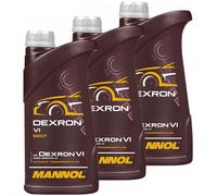 Olio per Ingranaggi 3x 1Liter Mannol Dexron VI Fluido Ford Chrysler MB Shell