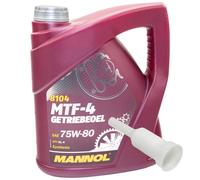 Olio per Ingranaggi 75W-80 Mannol Api Gl 4 4 Litro Con Beccuccio Cambio Olio