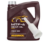 Olio per Ingranaggi 75W-80 Mannol Api Gl 4 4 Litro Con Beccuccio Cambio Olio