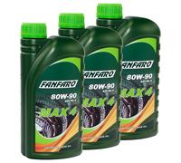 Olio per Ingranaggi FANFARO 3x 1 Litro Max 4 80W-90 GL-4 Api Gl Cambio Manuale