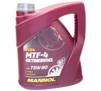 Olio per Ingranaggi Mannol Cambio MTF-4 Api Gl 4 75W-80 4 Litro Commutazione