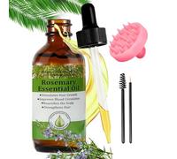 Olio per la crescita dei capelli al rosmarino 2,11 Fl Oz - Olio di rosmarino 100% organico, efficace olio condizionante per l'infoltimento e la riduzione della caduta dei capelli