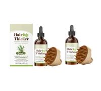 Olio per la crescita dei capelli al rosmarino, olio per rinforzare e ispessire i capelli, con massaggiatore in silicone per il cuoio capelluto, siero anticaduta, olio nutriente (2pcs)