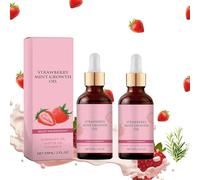 Olio per la crescita dei capelli alla fragola e menta Olio essenziale per la cura dei capelli al rosmarino naturale Adatto per capelli sottili, secchi e danneggiati