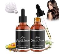 Olio per la crescita della cura dei capelli LifeWitqueenp, con pettine di massaggio al silicone, siero di crescita dei capelli, densità di crescita dei peli naturali olio essenziale (2PC)