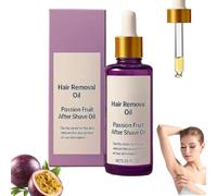 Olio per la depilazione e la cura della pelle dopo la rasatura con frutto della passione, olio nutriente e idratante, lenitivo e ritardante la ricrescita dei peli, per viso, zona bikini e ascelle