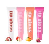 Olio per labbra idratante: sapore fruttato 4x glitter glitter Rempupping Acelo Libuto | Labbro Alto Peso e Finitura Trasparente Alto Peso Lucido, Per Restauro