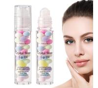 Olio per Labbra Rotolanti a Sfere a Sfere a Rulli, Labbra per Labbra Lunghi -Fermi | Olio Di Labbro Repulsivo Trasparente, per Labbra per La Cura Delle Labbra E Le Labbra Rotolare Di Labbro