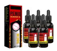 Olio per l'ingrandimento del pene, Miglioramento dell'erezione Ritarda l'eiaculazione Olio per cazzi grossi, Olio per la crescita della potenza maschile per l'ingrandimento più rapido (5PC,10ML)
