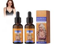 Olio per l'ingrandimento del seno, 2 pezzi Breast Plumping Oil Papaya Ingrandimento del seno, olio essenziale idratante del seno, olio da massaggio per aumentare il seno e l'ingrandimento dei glutei