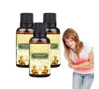 Olio per massaggio addominale lenitivo - Olio rilassante per lo stomaco - per un massaggio addominale rilassante, corpo tonificato - Miscela calmante per il comfort dello stomaco, 50 ml (3 bottiglie)