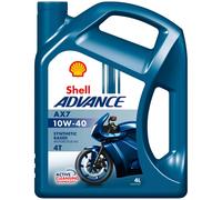Olio Per Moto Shell Advance AX7 10W-40 4T Semi Sintetico 4 Litri