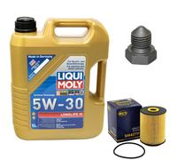 Olio per Motore Set 5W-30 5 Litro + Filtro + Tappo Scarico Audi Seat VW