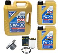 Olio per Motore Set 5W-30 Liqui Moly 7 Litro + Filtro Olio+Vite BMW 3er E46 X3