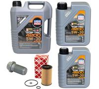 Olio per Motore Set 5W-30 Liqui Moly 7 Litro + Filtro Olio+Vite per Mercedes