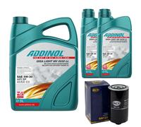 Olio per Motore Set Addinol 5W-30 Mv 0530 Ll 7 Litro + Filtro VW Lt 28-35 40-55