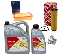 Olio per Motore Set Filtri 0W-20 6 Litro + Tappo Scarico Skoda Superb VW