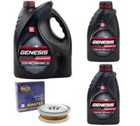 Olio per Motore Set Lukoil Genesis SAE 10W-40 7 Litro + Filtro Mercedes 190 124