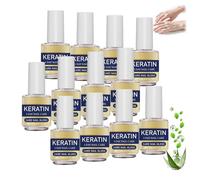 Olio per unghie con cheratina e aminoacidi, cura intensiva di 3 giorni per unghie secche e fragili, nutre intensamente le unghie secche e le cuticole secche, rinforza e idrata per forti (12 pezzi)