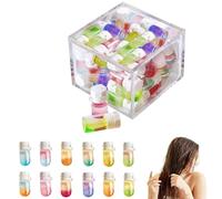 Olio profumato 2 in 1 all'avocado, olio nutriente e lucidante per capelli, per capelli crespi, secchi e danneggiati, mini capsule di olio profumato per capelli da donna (1,5 ml, 40PCS)