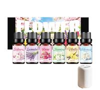 Olio Profumato Ai Fiori - Miscela Di Diffusori Per Aromaterapia Calmante 6x10 Ml | Liquido Rinfrescante Profumato Floreale Per Realizzare , Meditazione, Viaggi Su Strada, Festa Della Mamma, Com