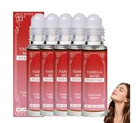 Olio profumato al muschio di vaniglia naturale per donna, profumo roll-on a lunga durata, profumo da viaggio, 10 ml (5PCS)