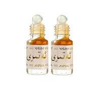 Olio profumato fruttato roll-on da 3 ml, profumo roll-on unisex di alta qualità a lunga durata, profumo da viaggio, fragranza naturale cremosa al cocco, senza alcool, per donne e uomini (2PCS)