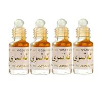 Olio profumato fruttato roll-on da 3 ml, profumo roll-on unisex di alta qualità a lunga durata, profumo da viaggio, fragranza naturale cremosa al cocco, senza alcool, per donne e uomini (4PCS)