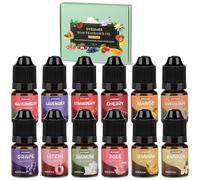 Olio Profumato per Sapone, 12 x 6 ml Olio Profumato per la Fabbricazione del Sapone, Aroma di Sapone, Set di Oli Profumati Liquidi per Bombe da Bagno Fai da Te, Slime, Candele, Lozioni, Cosmetici