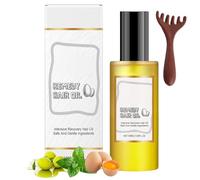 Olio riparatore intensivo per capelli alle proteine dell'uovo, olio di uovo e proteine concentrate, ripara in profondità le doppie punte e ripara i danni dall'interno (1PC)