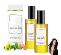 Olio riparatore intensivo per capelli alle proteine dell'uovo - Trattamento nutriente profondo per capelli secchi e danneggiati - Ripristina morbidezza e lucentezza con oli naturali (2Pezzo)