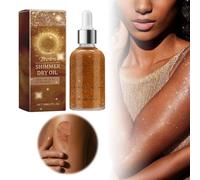 Olio Secco Scintillante per Il Corpo, Olio Secco Scintillante, Olio Secco Scintillante per Il Corpo, Olio Per Il Corpo Scintillante, Impermeabile (Beige, 10,3 cm)