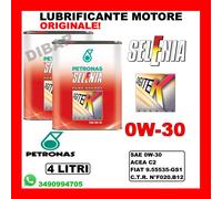 OLIO SELENIA DIGITEK PURE ENERGY 0W30 FIAT 500 0.9 TWINAIR DA 2013 KW44 CV60 4LT