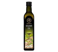 Olio Sesamo 500ml - Commestibile - Spremuto a Freddo - Olio per Alimentazione & Salute - Sesamum Indicum - Olio di Sesamo Grezzo Puro e Naturale