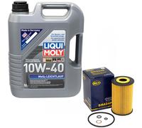 Olio Set 10W-40 5 Litro + Filtro Olio Sh 424 P per BMW 3er 318is E36 Z3 1.8i E36