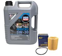 Olio Set 5W-30 5 Litro + Filtro Olio Sh 4039 P per Lexus GS 300h L1 133KW 181 Ps