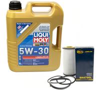 Olio Set 5W-30 5 Litro + Filtro Olio SH4796L per Audi A3 A4 Seat Skoda VW Passat