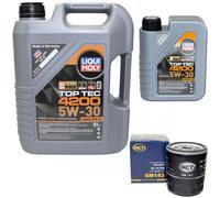 Olio Set 5W-30 Liqui Moly 6 Litro + Filtro Olio Sm 143 per Lexus GS Toyota Hiace
