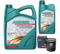 Olio Set Addinol 5W-30 Mv 0530 Ll 6 Litro + Filtro Olio per Suzuki Vitara Toyota