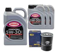 Olio Set Compatibile 5W-30 Meguin 8 Litro + Filtro Olio per Mitsubishi Outlander