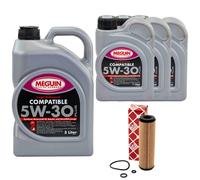 Olio Set Compatibile 5W-30 Meguin 8 Litro + Filtro per Mercedes Sprinter 3,5