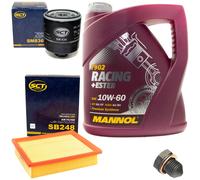 Olio Set Filtri 10W60 4 Litro + Tappo Scarico Olio per VW Golf III Vento
