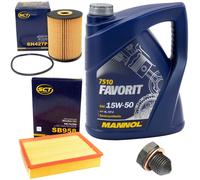 Olio Set Filtri 15W50 5 Litro + Tappo Scarico Olio per VW Transporter IV Bus