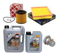 Olio Set Filtri 5W-30 6 Litro + Tappo Scarico Olio per BMW 4 Cabriolet 428i